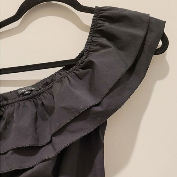 Tara JarmonBlack one shoulder sleeve dress size EU 40 - Picture 8 of 16